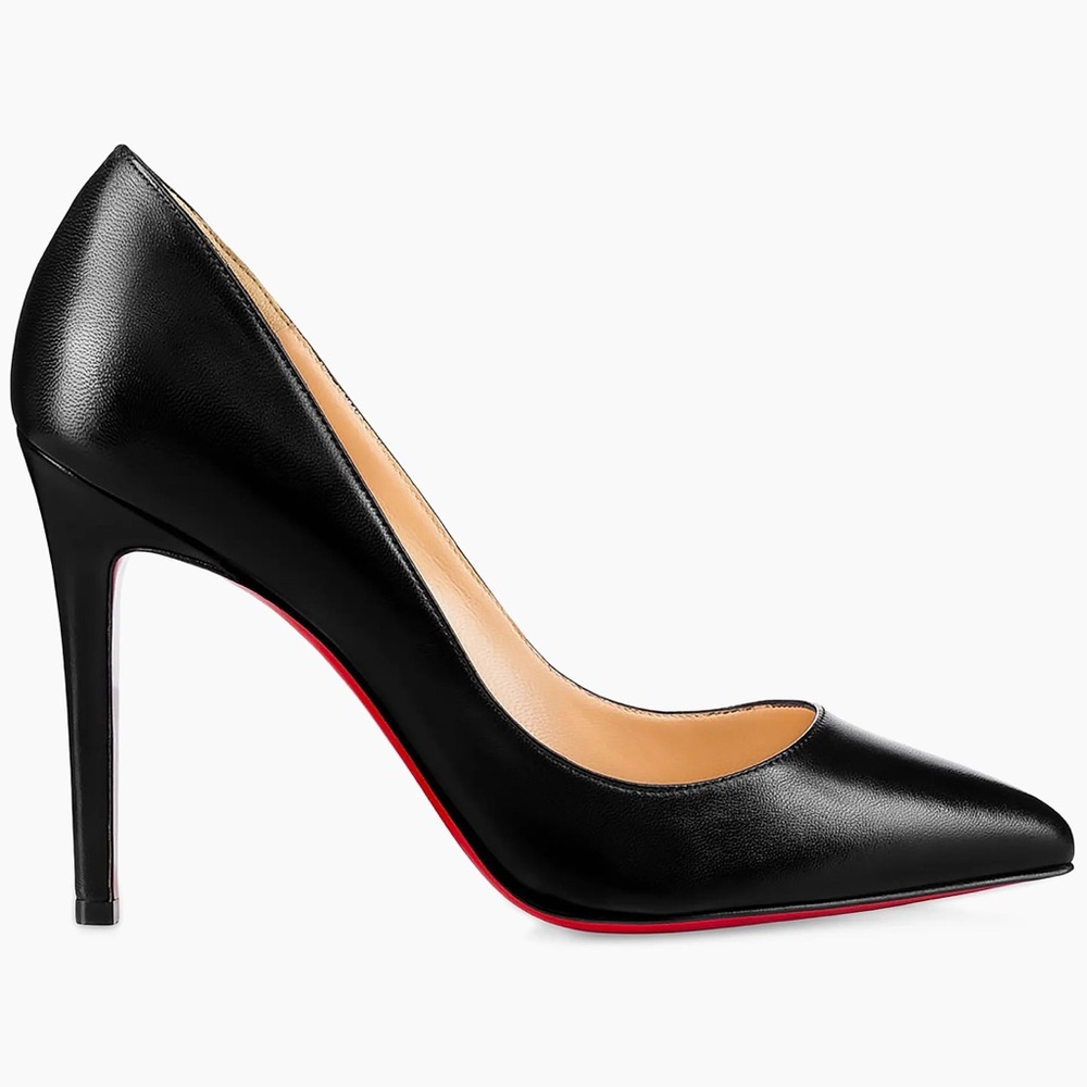 Christian Louboutin Elegant Black Heels with Signature Red Soles